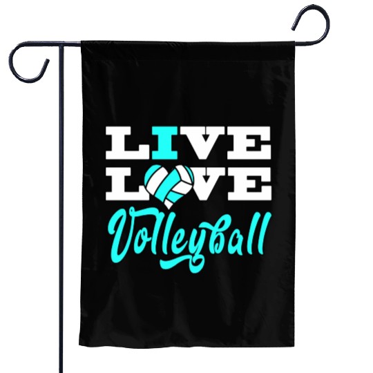 Volleyball Live Love Light Blue For Girlsns Garden Flags