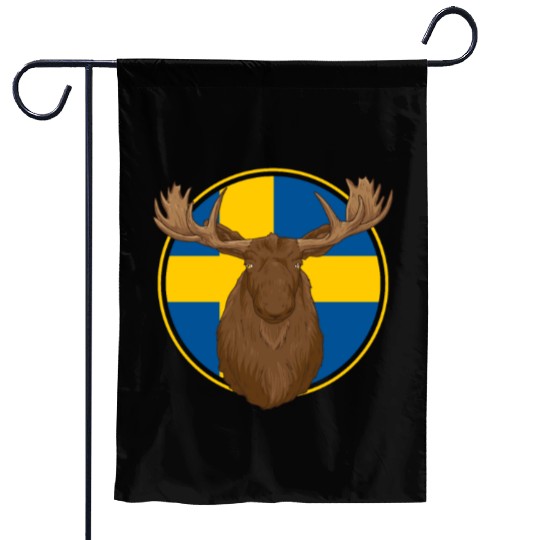 Sweden Flag Sverige Moose Garden Flags