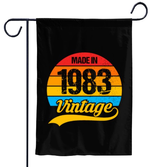 40 Years Vintage 1983 Retro 40th Birthday Garden Flags