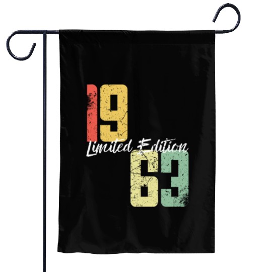 60 Years Vintage 1963 Retro 60th Birthday Garden Flags