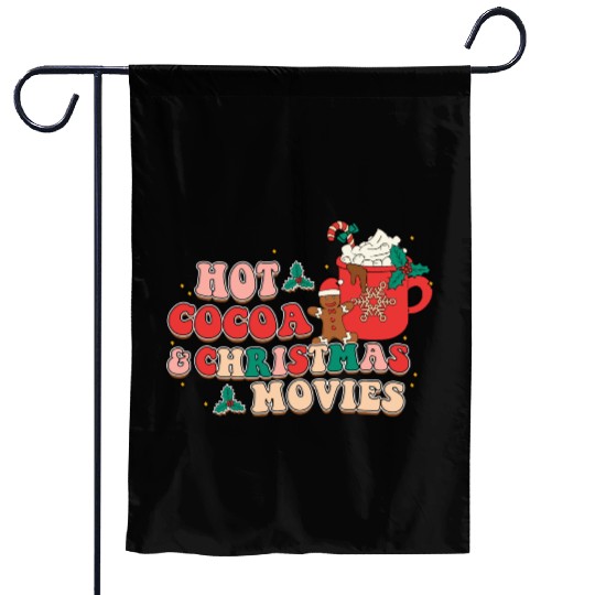 hot cocoa christmas movies Garden Flags