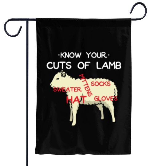 Knitting Knitter Crochet Needle Knitting Lamb Wool Garden Flags