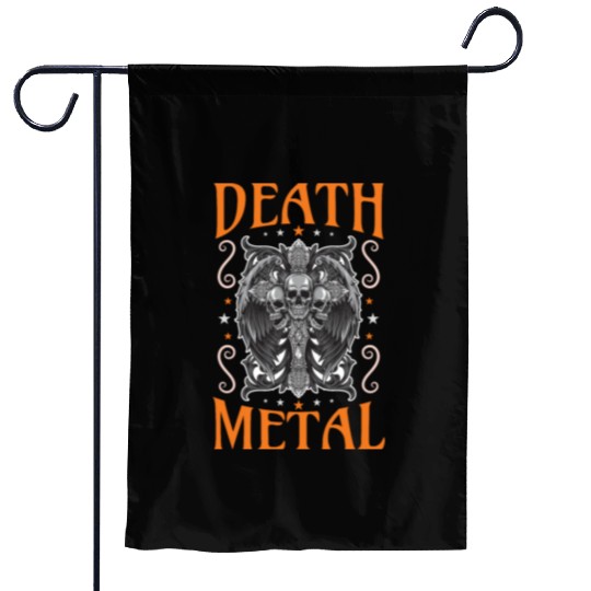 Goth Satan Rock Festivals Black Heavy Death Metal Garden Flags