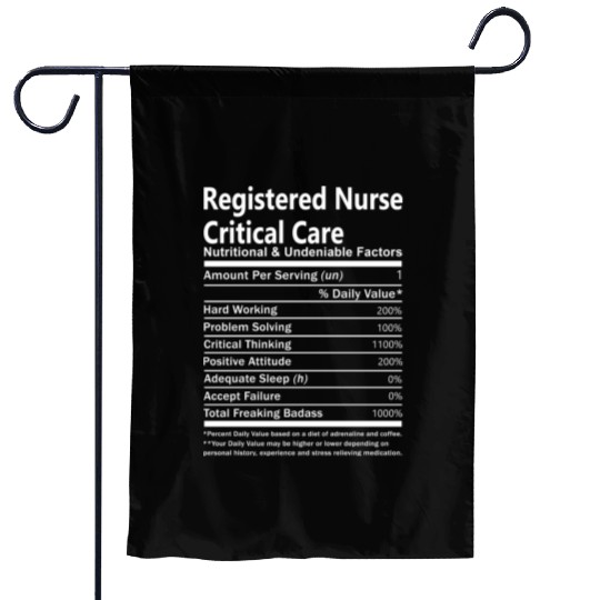 Registered Nurse Critical Care Garden Flags - Nutrition