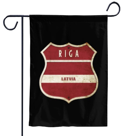 Riga Latvia coat of arms flag design Garden Flags