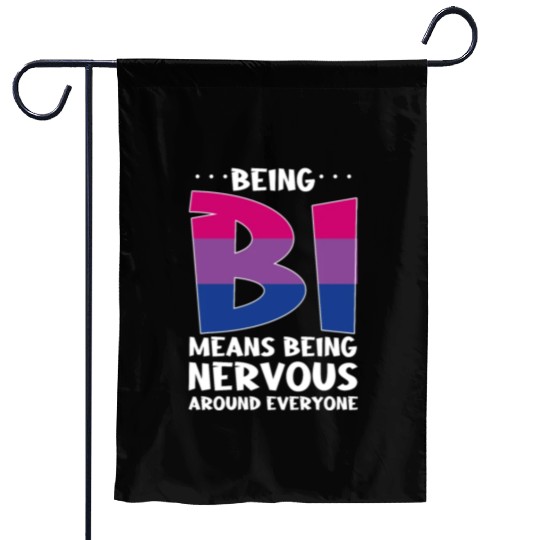 Being Bi Bisexual Pride Kawaii Cat Garden Flags