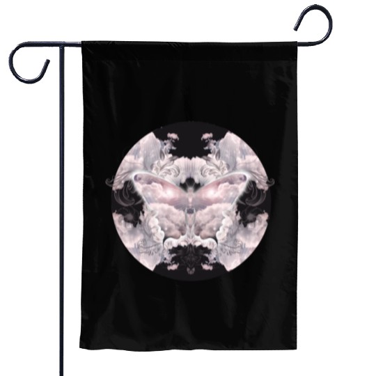 A heavenly butterfly made of delicate clouds Garden Flags