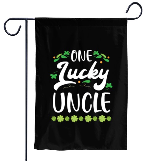 One Lucky Uncle Irish Shenanigan St. Patricks Day Garden Flags