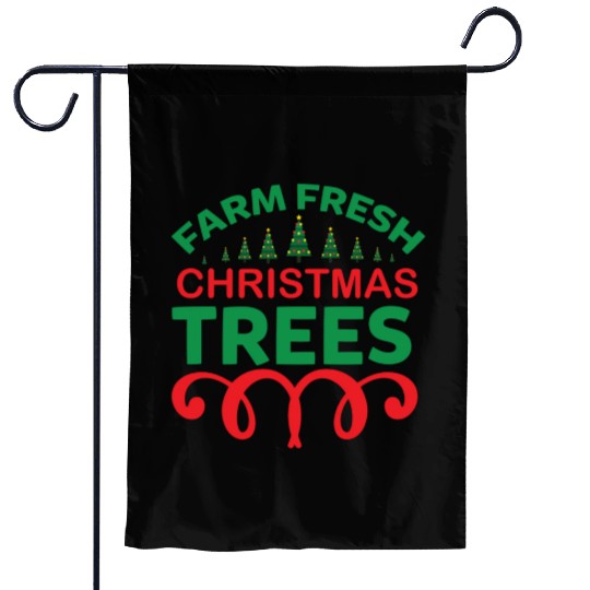 Farm fresh christmas trees Garden Flags