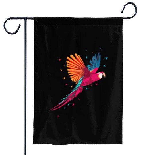 Macaw Parrot Geometric Bird Parakeet Ornitholog Gi Garden Flags