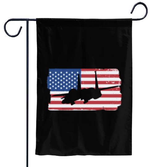 F-15 Eagle Fighter Jet American Flag F15 Eagle Garden Flags