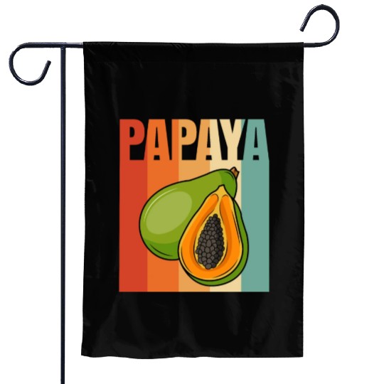 Retro Papaya Garden Flags