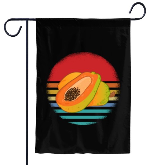 Retro Papaya Garden Flags