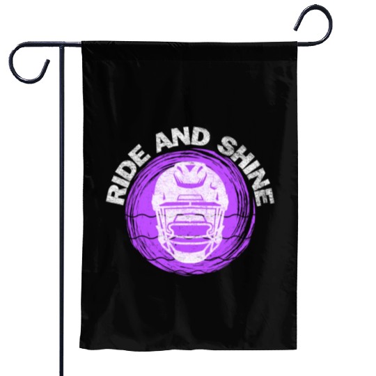 Ride And Shine American Football Men Women Vintage Garden Flags