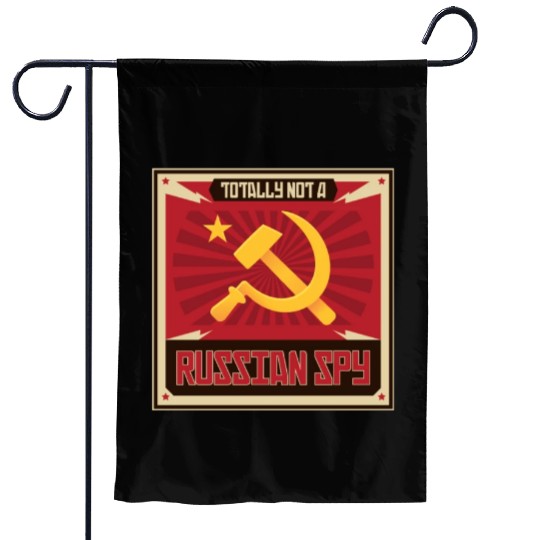 Funny Russian Spy USSR Soviet Union Russia Hammer Garden Flags