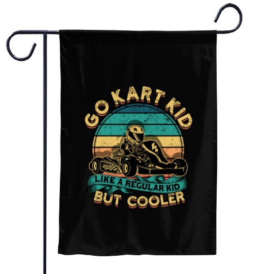 Go Kart Racer Pit Crew Car Racing Karting Garden Flags
