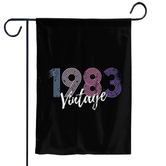 40 Years Vintage 1983 Retro 40th Birthday Garden Flags