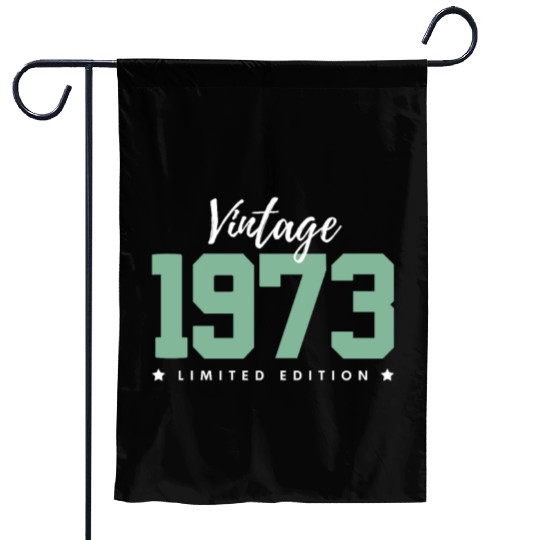 50 Years Vintage 1973 Retro 50th Birthday Garden Flags