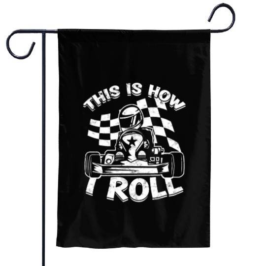 Go Kart Racer Pit Crew Car Racing Karting Garden Flags