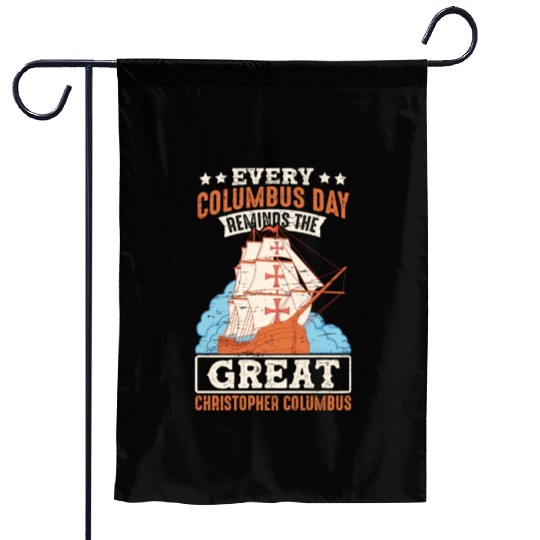 Great Christopher Columbus Day 1942 American Garden Flags