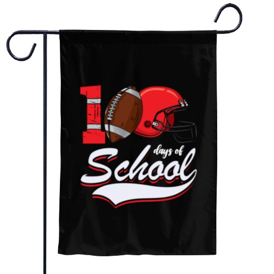 100 Days Of School Rugby Football Sports Athletic Garden Flags