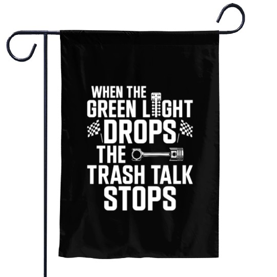 Drag Racing Race Car When The Garden Flags