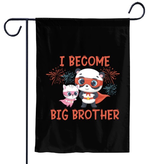 Big brother super hero panda cat Garden Flags