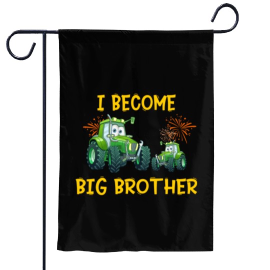 Big brother farmer tractor Garden Flags