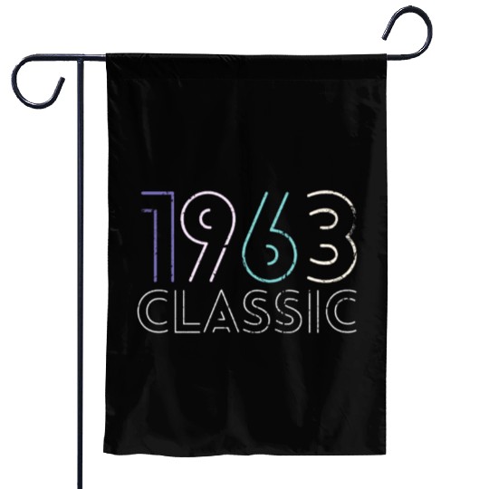 60 Years Vintage 1963 Retro 60th Birthday Garden Flags