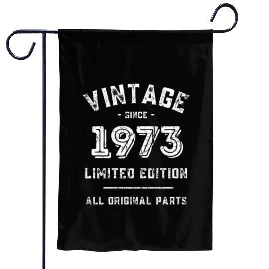 50 Years Vintage 1973 Retro 50th Birthday Garden Flags