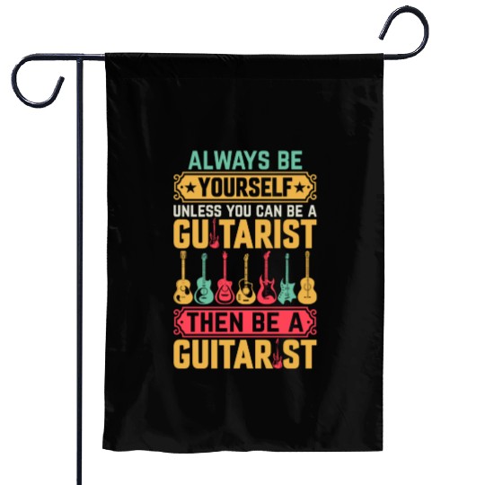 Musician Guitarist Funny Guitar Player Garden Flags