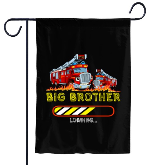 Big brother fire truck fireman 2023 Garden Flags