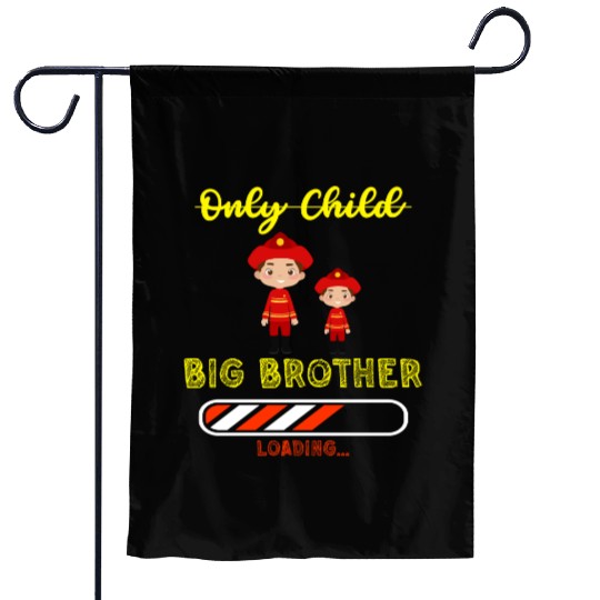 Big brother fire truck fireman 2023 Garden Flags