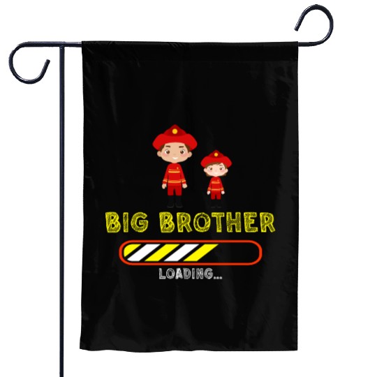 Big brother fire truck fireman 2023 Garden Flags
