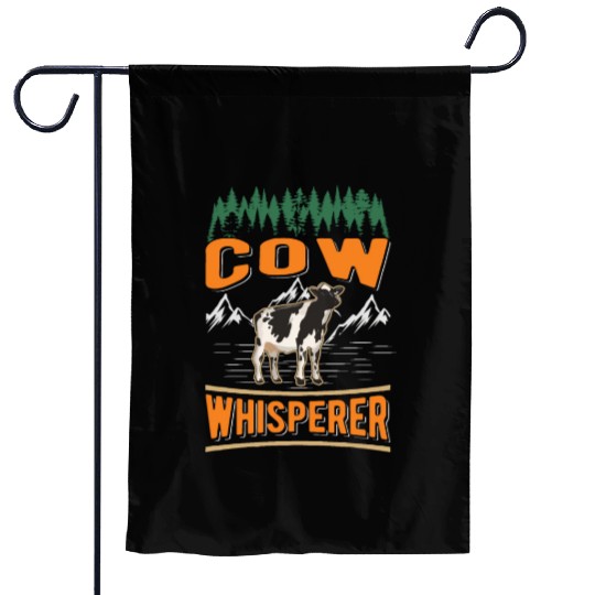 Cow Whisperer Farmer Cattle Breeder Cows Garden Flags