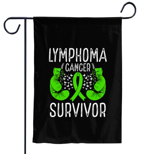 Lymphoma Cancer Survivor Awareness Ribbon Gloves Garden Flags