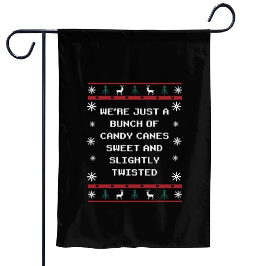 Were Candy Canes Sweet and Twisted Christmas Girlf Garden Flags