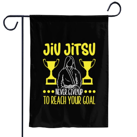 Jiu jitsu never give up jujutsu martial arts mma Garden Flags