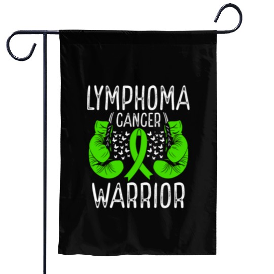 Lymphoma Cancer Warrior Awareness Ribbon Gloves Garden Flags
