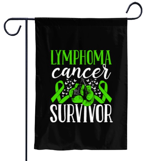Lymphoma Cancer Awareness Ribbon Gloves Survivor Garden Flags