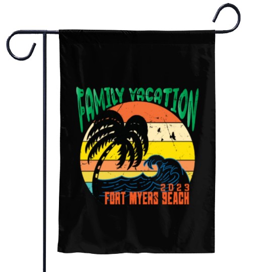 Family Vacation 2023 Florida Fort Myers Beach Garden Flags