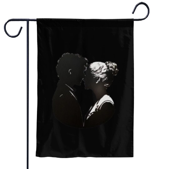 Sweet Couple's Loving Embrace, Valentine's Gift, Garden Flags