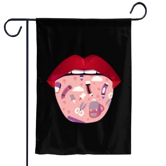 Daycare Teacher Lips Garden Flags