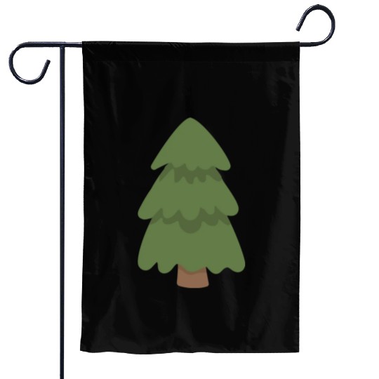Cartoon Evergreen Tree Garden Flags