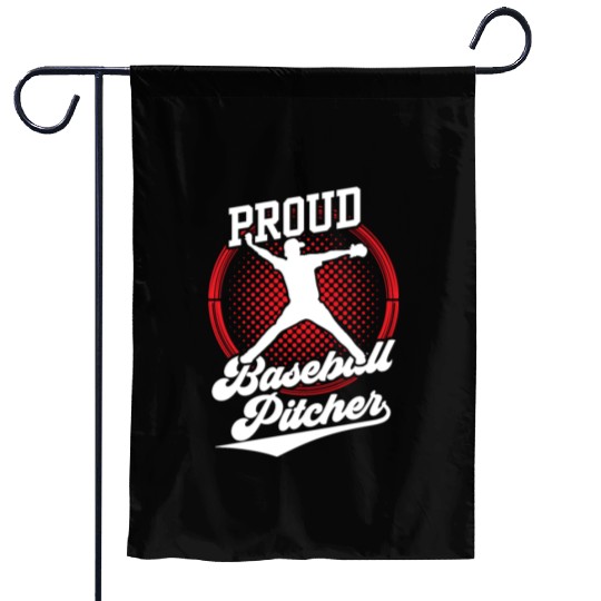 Proud Baseball Pitcher Player Hobby Sayings Garden Flags