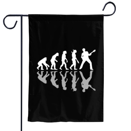 Guitarist Human Evolution Musician Guitar Player Garden Flags