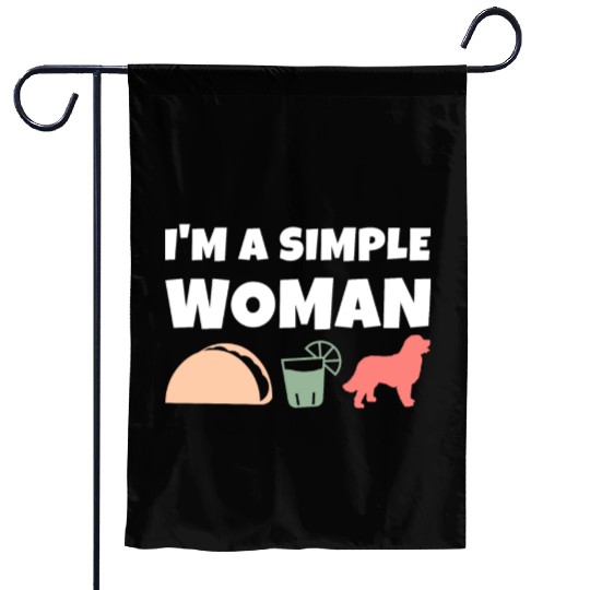 I'm A Simple Woman Tacos Tequila Bernese Mountain Garden Flags