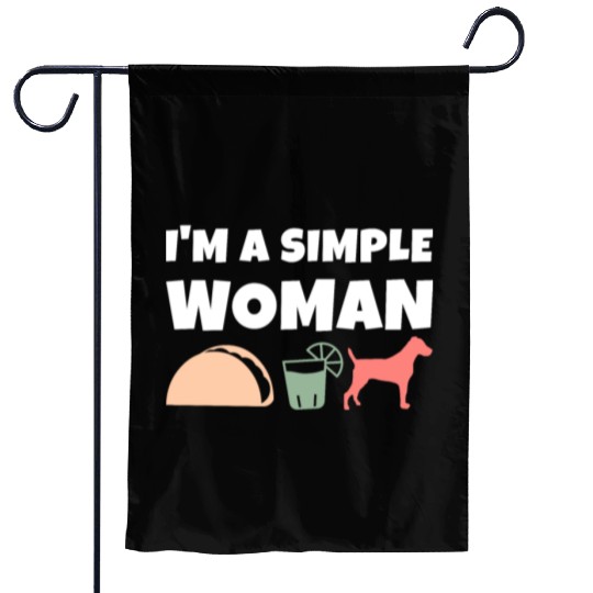 I'm A Simple Woman Tacos Tequila Jack Russell Garden Flags