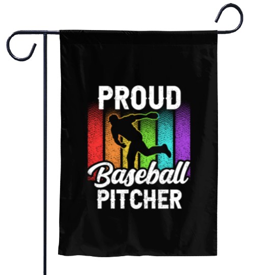 Proud Baseball Pitcher Sayings Player Hobby Garden Flags