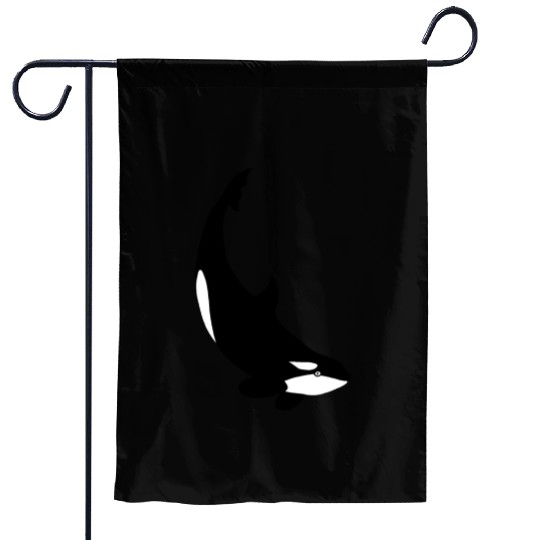 Orca diving Garden Flags